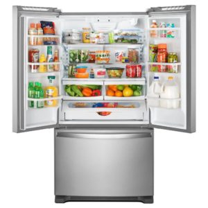 SMETA 36 Inch Counter Depth French Door Refrigerator Bottom Freezer