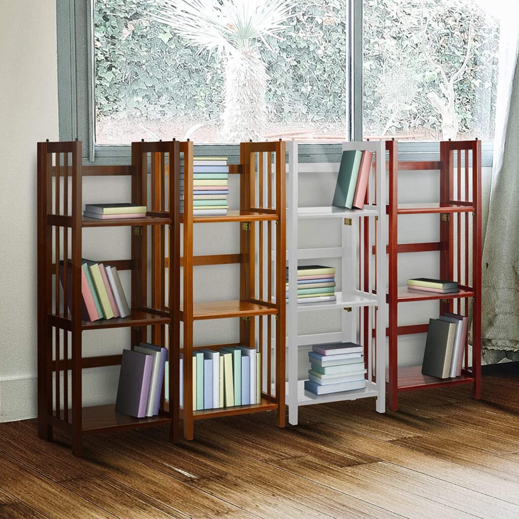 Casual Home 3Shelf Folding Bookcase (14" Wide)Mahagony